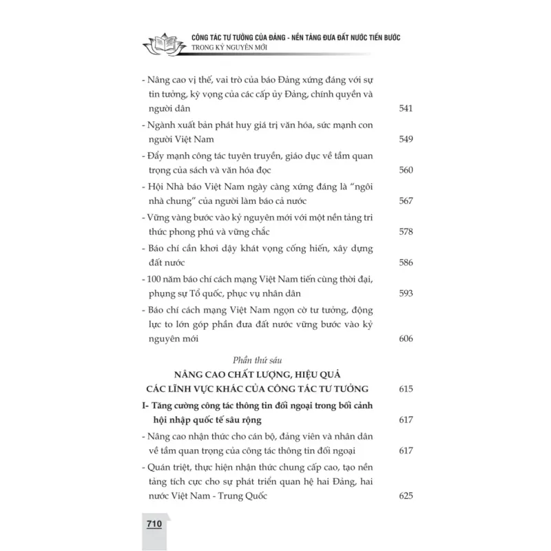 Sách - Công tác tư tưởng của Đảng, nền tảng đưa đất nước tiến bước trong kỷ nguyên mới 1010428