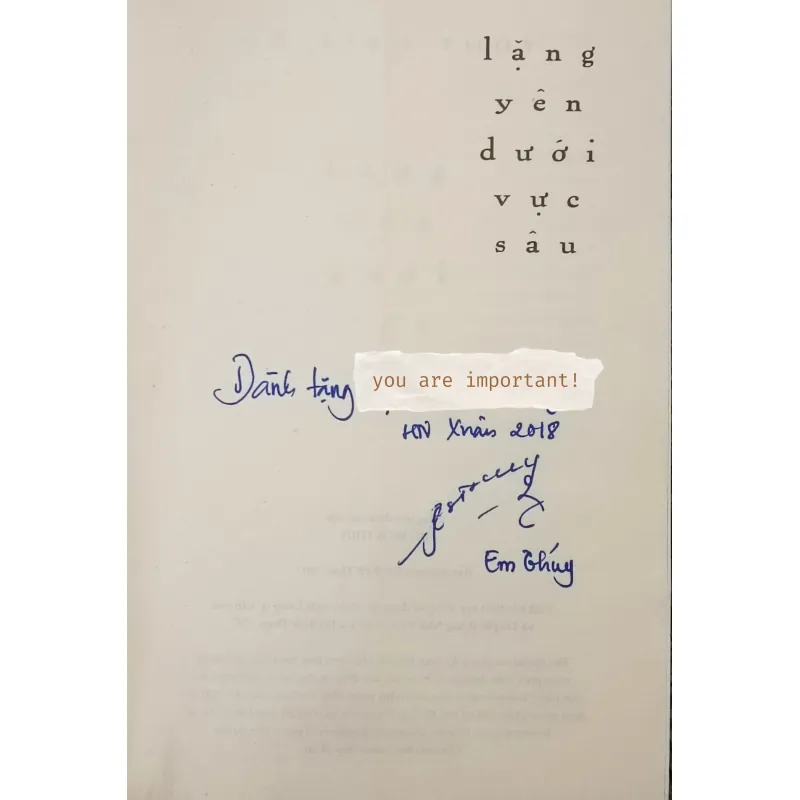 Lặng yên dưới vực sâu (Đỗ Bích Thúy) 1023826