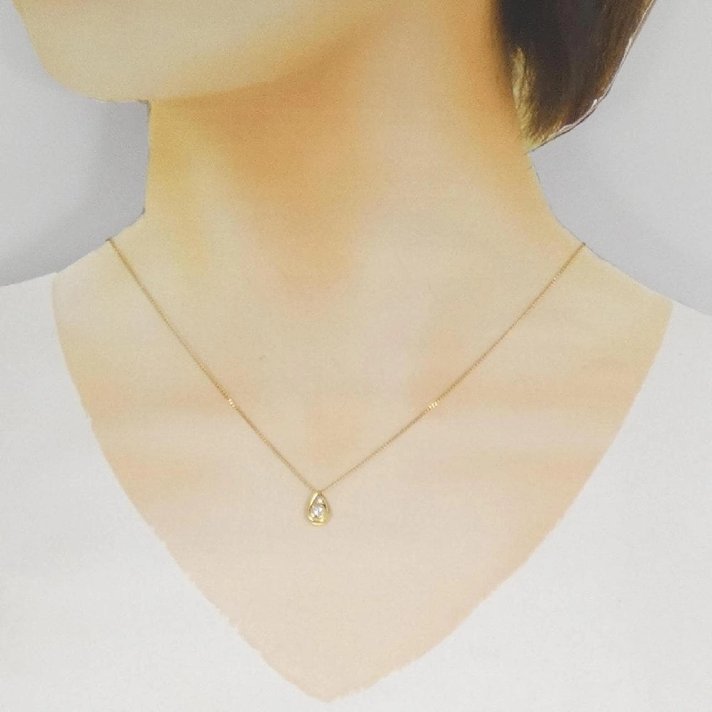 K18YG Dây chuyền kim cương 0.11CT - Hàng hiệu Chính hãng 858430