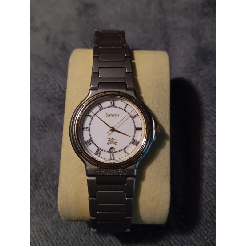 Đồng hồ BURBERY hàng hiệu chuẩn AU, demi vàng 14k, toàn thân titanium 754917
