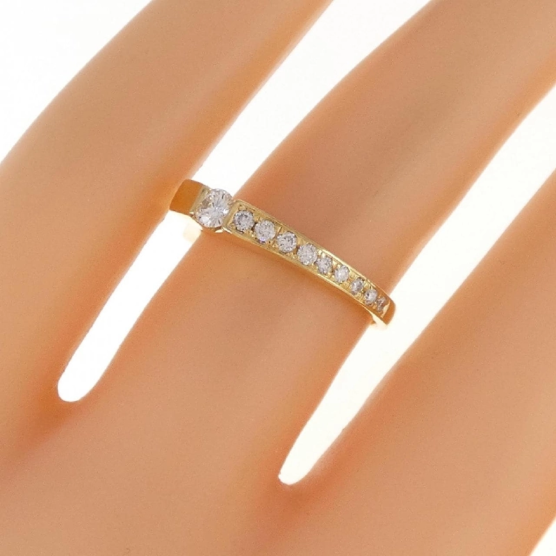 Nhẫn kim cương K18YG 0.10CT 673603