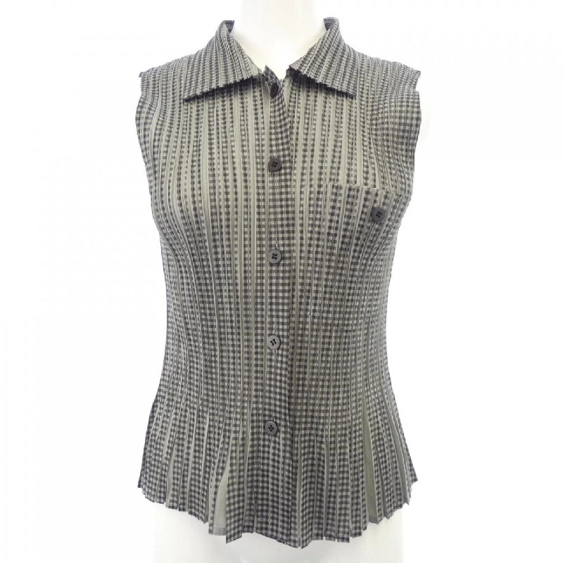 Pleats Please 2002 Kiểu kẻ ô PP22-JE851 Áo sơ mi - Hàng hiệu Chính hãng 818817