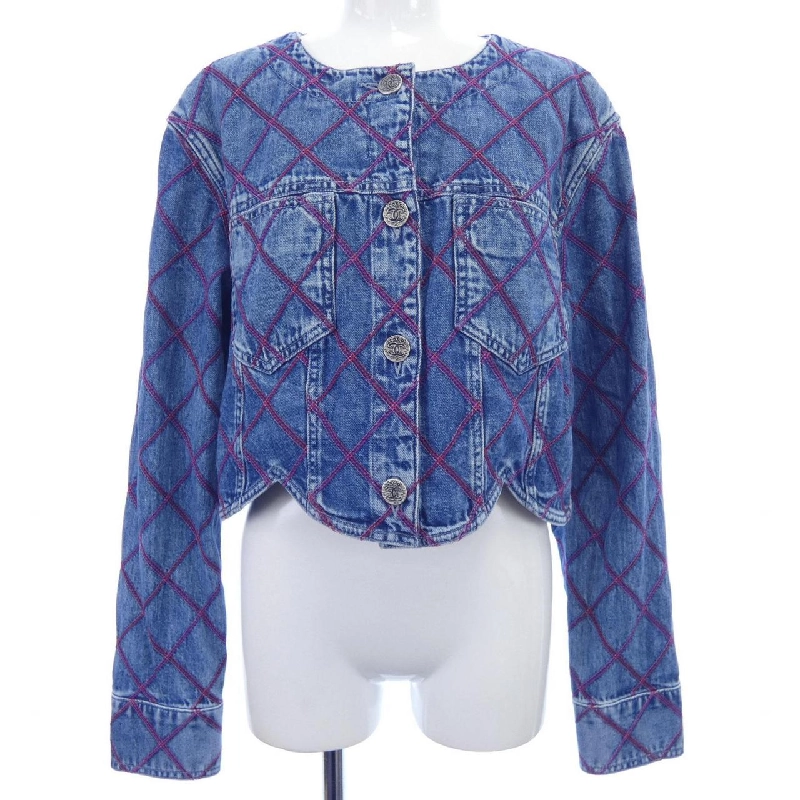 【Khuyến mãi】Áo khoác denim CHANEL 642612