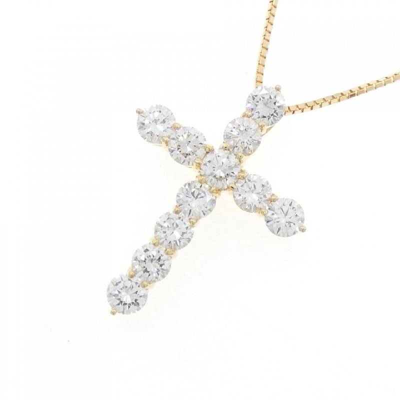 K18YG Dây chuyền kim cương 2.239CT E-F VS1-2 VG - Hàng hiệu Chính hãng 873563