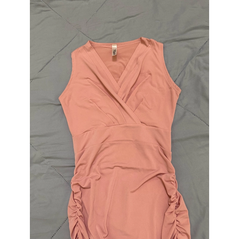 Đầm thun body, cổ nhún rút dây 2 bên siêu xinh size S-M 463377