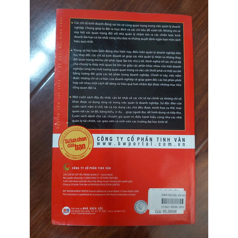 Các chỉ số cốt yếu trong quản lý, CIARAN WALSN 528393