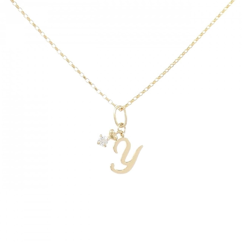K18YG Chữ cái Y Dây chuyền kim cương - Hàng hiệu Authentic 859139