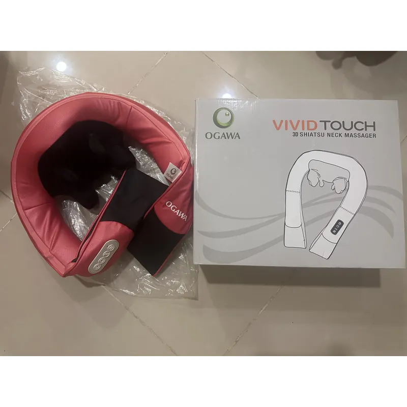 Máy massage cổ vai gáy Ogawa Vivid Touch chính hãng màu đỏ còn mới full box 596311
