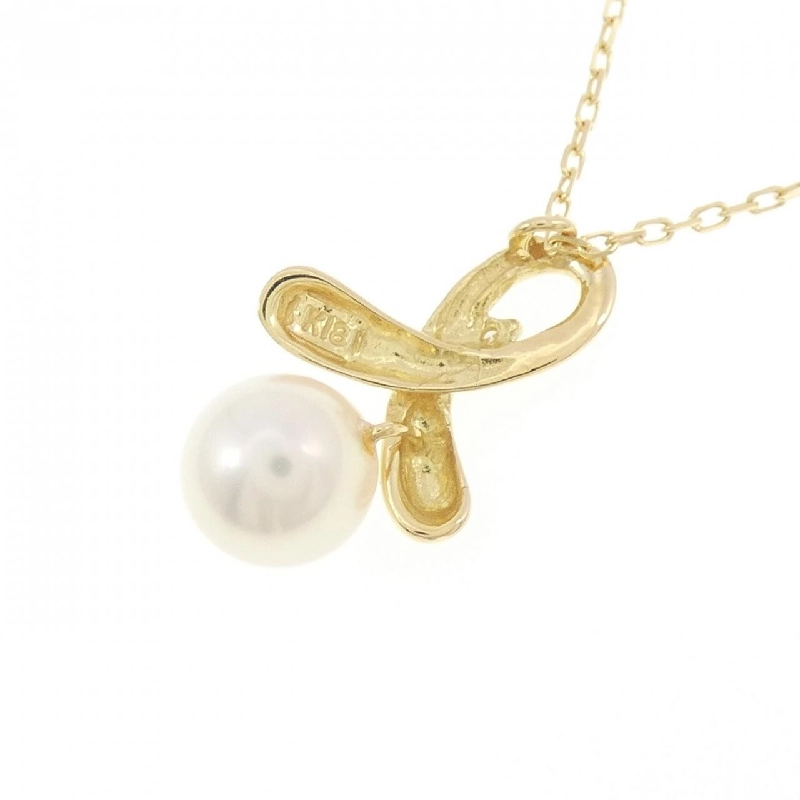 K18YG Ngọc trai Akoya Dây chuyền 6.6mm - Hàng hiệu Chính hãng 856543