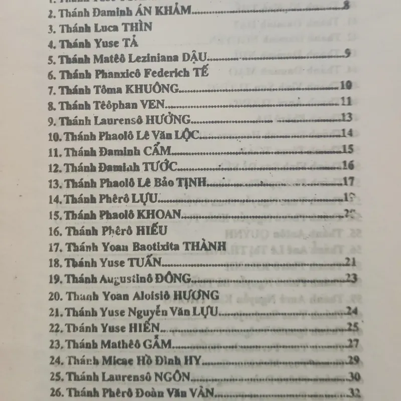 Tiểu sử 117 Tử Đạo Việt Nam 🌻 562432