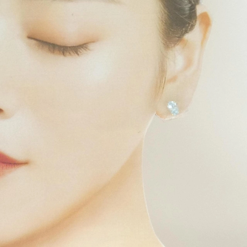 K18YG Aquamarine Bông tai 2.00CT - Hàng hiệu Chính hãng 864404