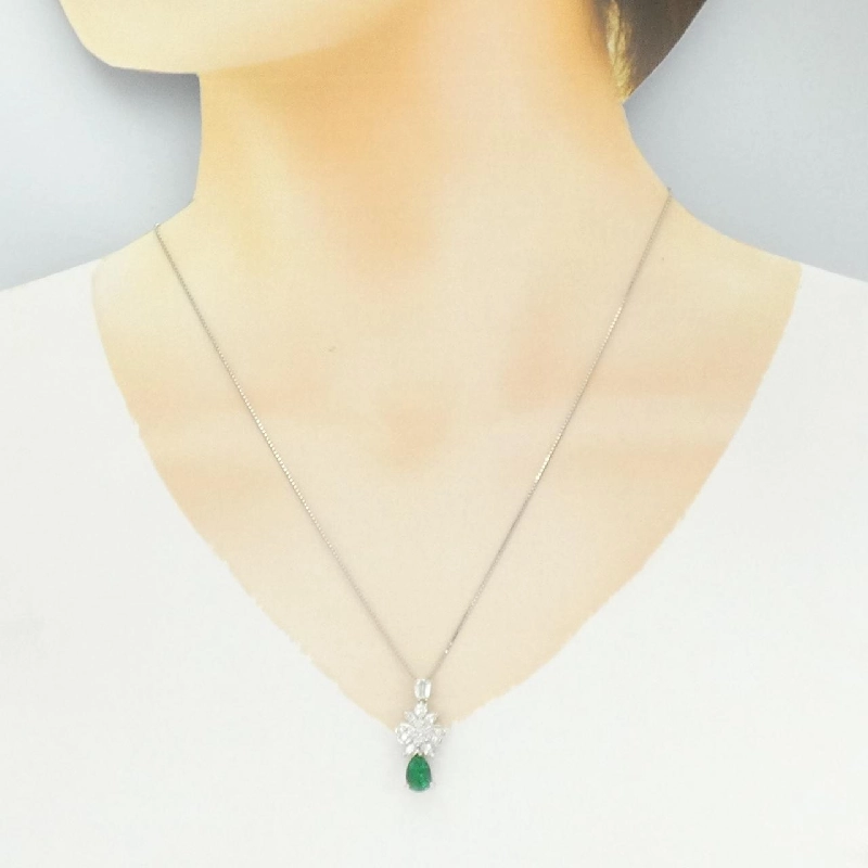 Dây chuyền ngọc lục bảo PT900/PT850 1.13CT - Hàng hiệu Chính hãng 858847