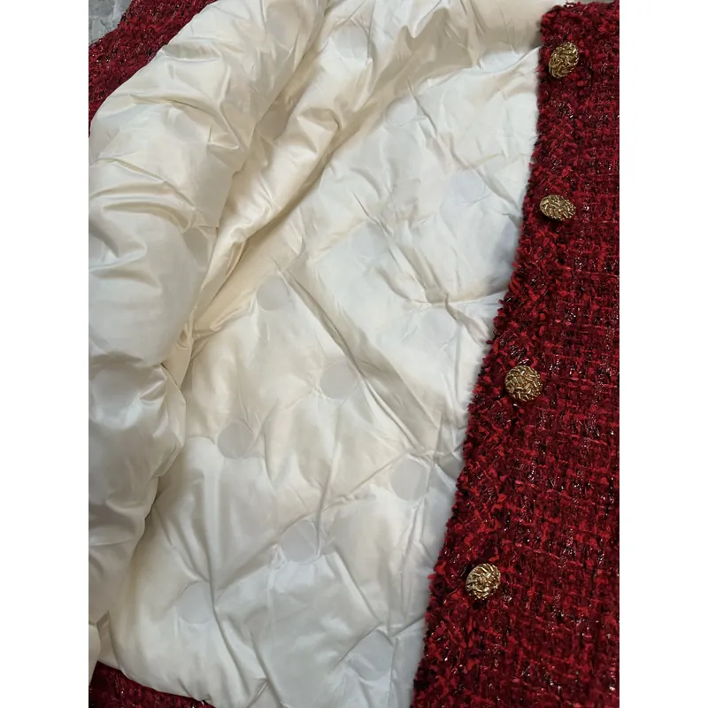 Áo dạ lót lông vũ. 100% lông vũ thật. Màu đỏ  603087