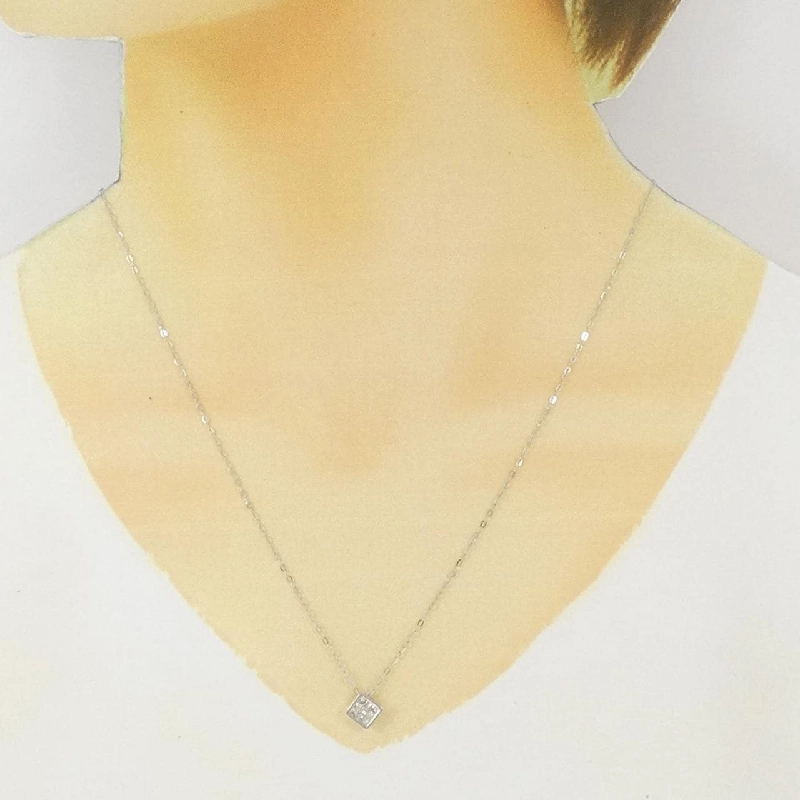 K18WG Dây chuyền kim cương 0.20CT - Hàng hiệu Chính hãng 860795