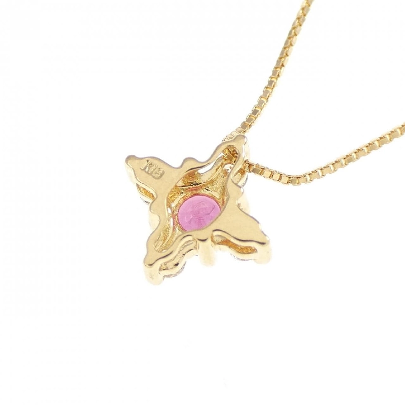 K18YG Dây chuyền Ruby - Hàng hiệu Chính hãng 860205