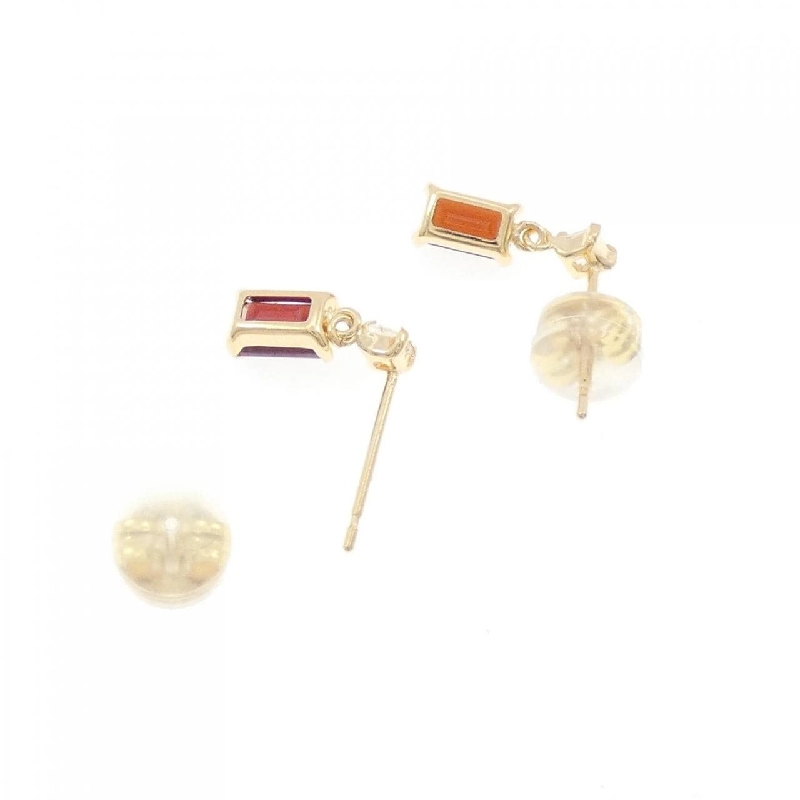 K18YG Garnet Bông tai - Hàng hiệu Chính hãng 868956