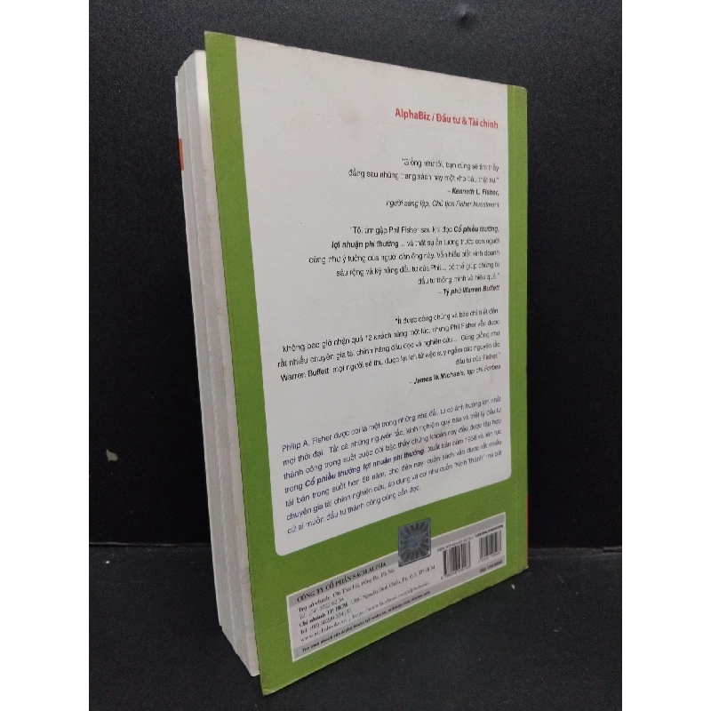 Cổ phiếu thường lợi nhuận phi thường mới 80% ố bẩn gãy gáy 2017 HCM1008 Philip A. Fisher KINH TẾ - TÀI CHÍNH - CHỨNG KHOÁN 916522
