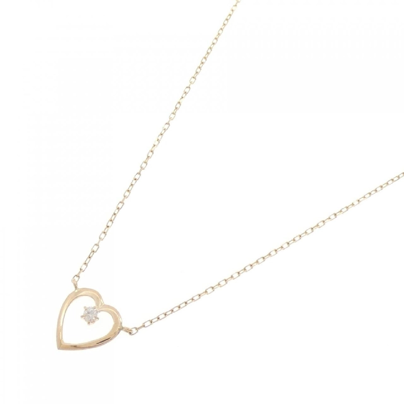 K18YG Dây chuyền kim cương hình trái tim - Hàng hiệu Chính hãng 865600