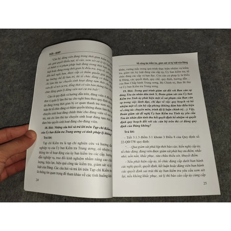 HỎI - ĐÁP VỀ CÔNG TÁC KIỂM TRA, GIÁM SÁT VÀ KỶ LUẬT CỦA ĐẢNG 701106