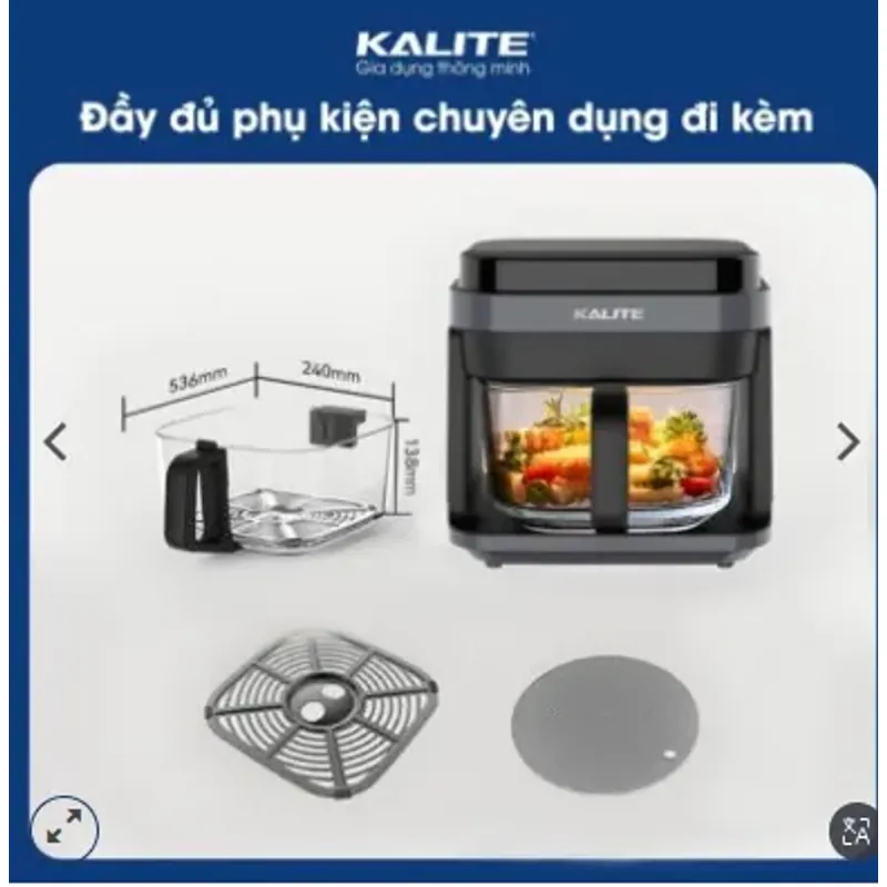 🌟 Nồi chiên Kalite 6L – Công nghệ Rapid Air giảm 80% chất béo! 708634