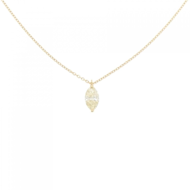 K18YG Dây chuyền kim cương 0.630CT LY SI1 cắt Marquise - Hàng hiệu Authentic 873982