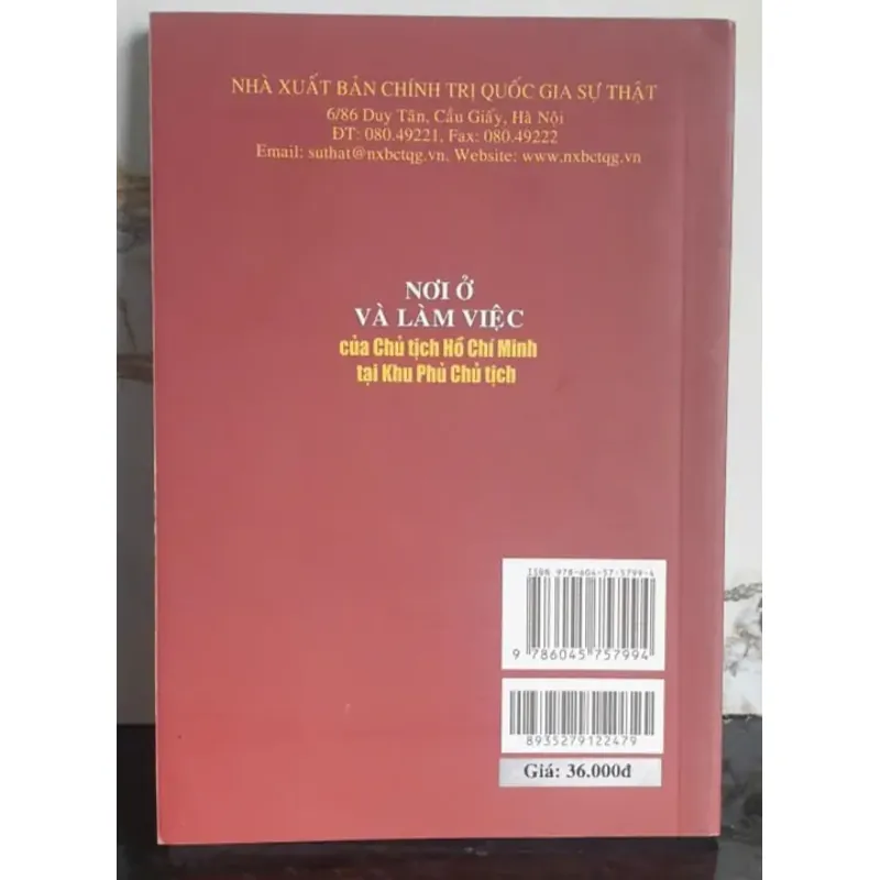 Nơi Ở Và Làm Việc của Chủ tịch Hồ Chí Minh tại Khu Phủ Chủ tịch 777727