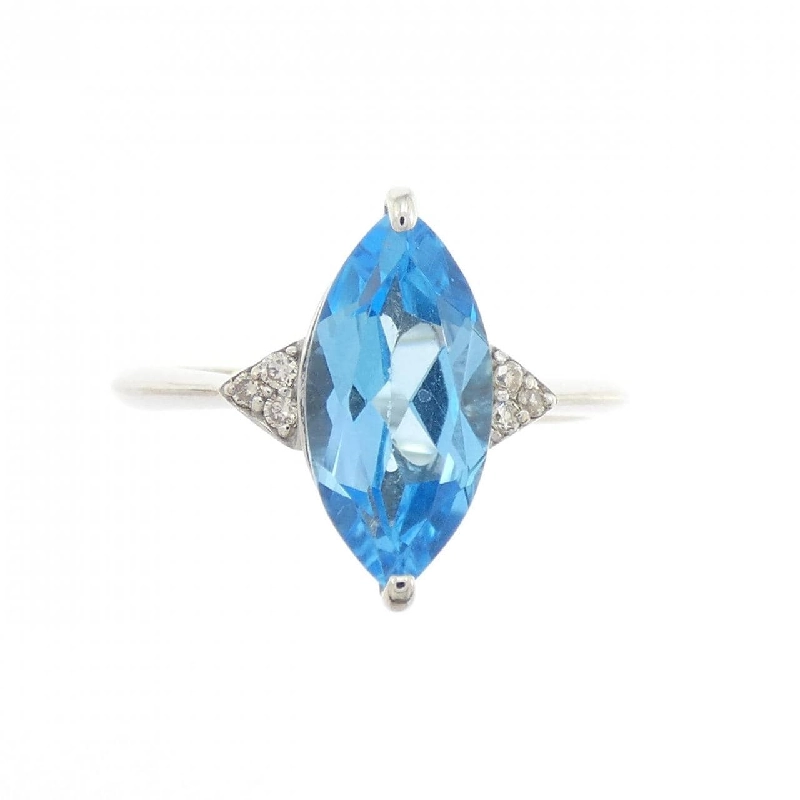 Nhẫn Blue Topaz K18WG - Hàng hiệu Chính hãng 852768