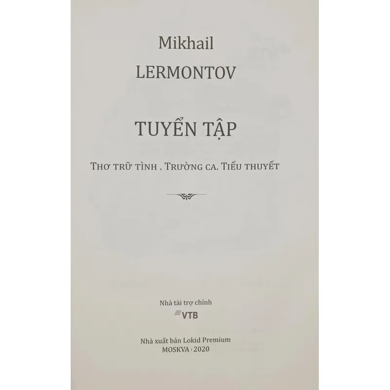 Tuyển tập Mikhail Lermontov 728094