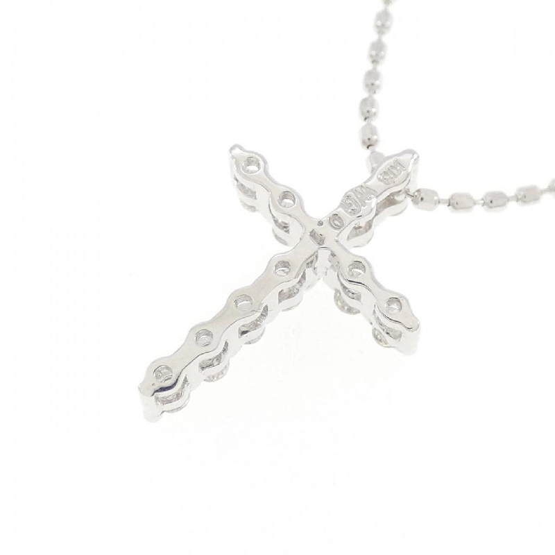 K18WG Dây chuyền kim cương chéo 0.1CT - Hàng hiệu Chính hãng 860477