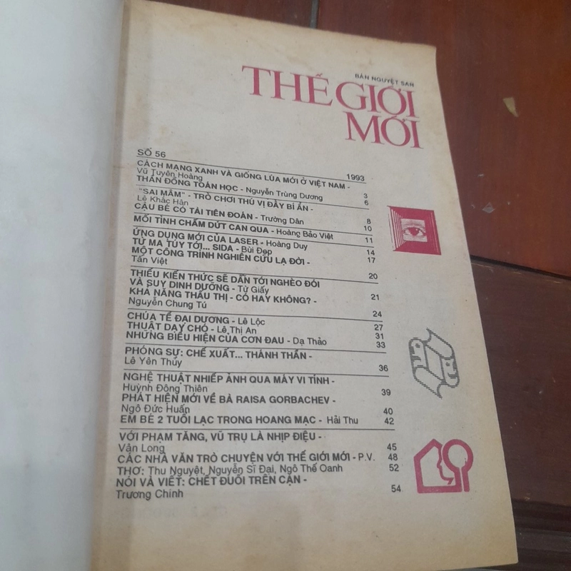 Bán nguyệt san THẾ GIỚI MỚI số 56 năm 1993 505517