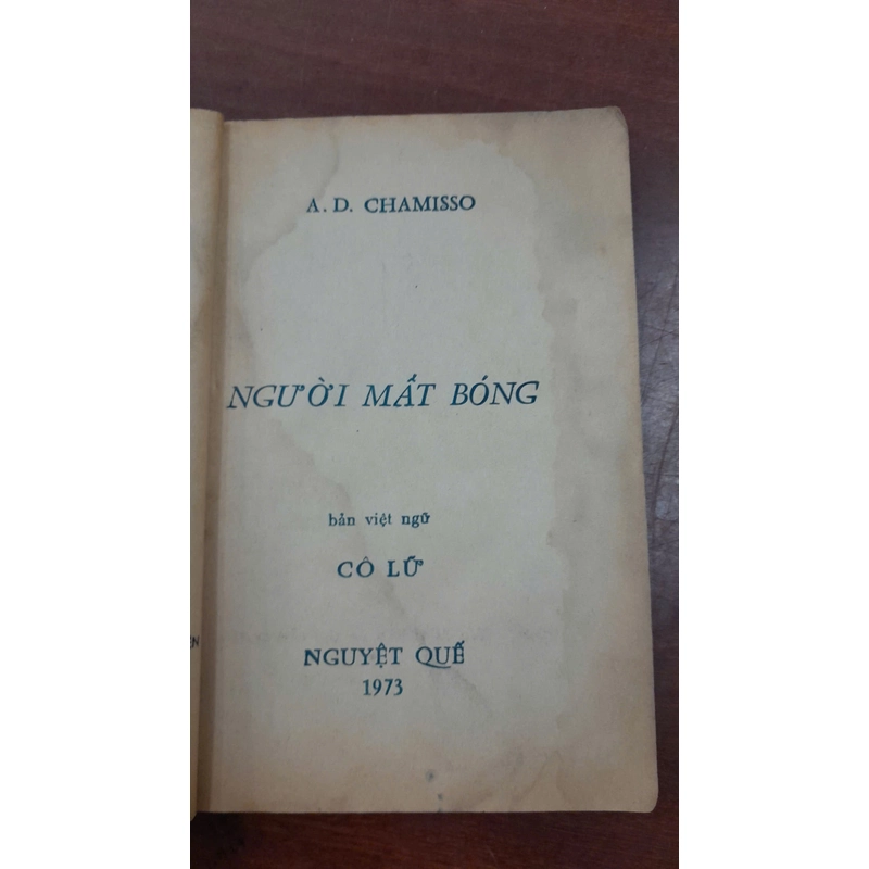 NGƯỜI MẤT BÓNG - A. D. Chamisso 223770