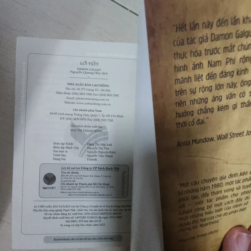 Sách Lời hứa của Damon Galgut 716900