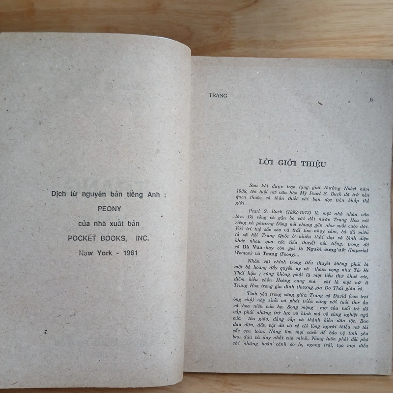 Tiểu Thuyết TRANG - Pearl Buck (Giải Nobel Văn Chương 1938) 517538