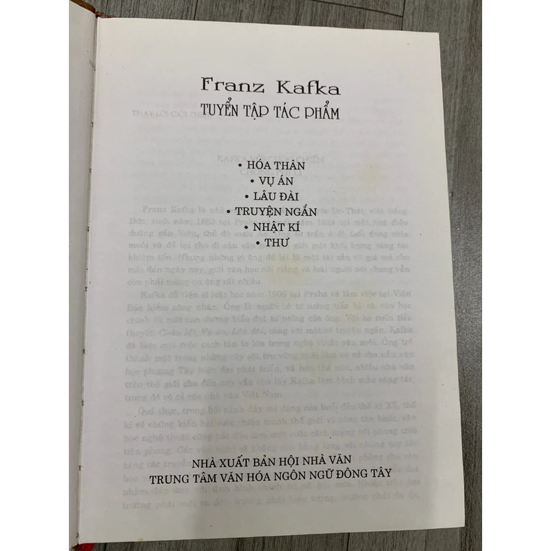Franz Kafka tuyển tập tác phẩm. 1b5 551601