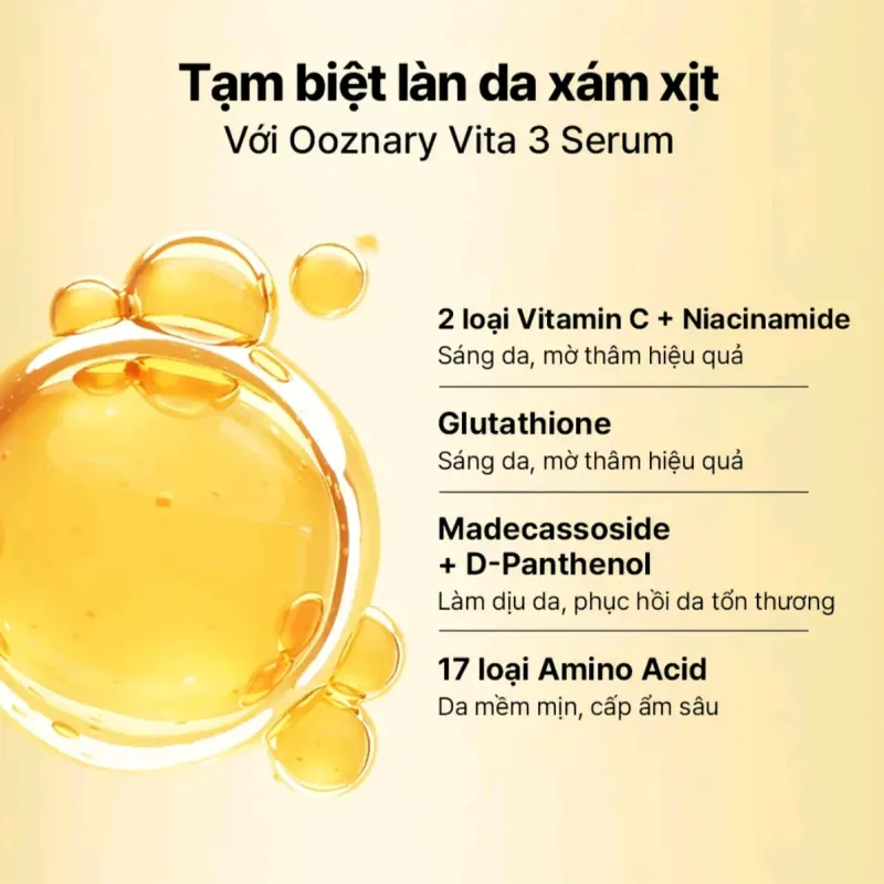 Serum Vita 3 Ooznary ( New 99% ) sáng da, mờ thâm làm dịu da 50ml 1025722