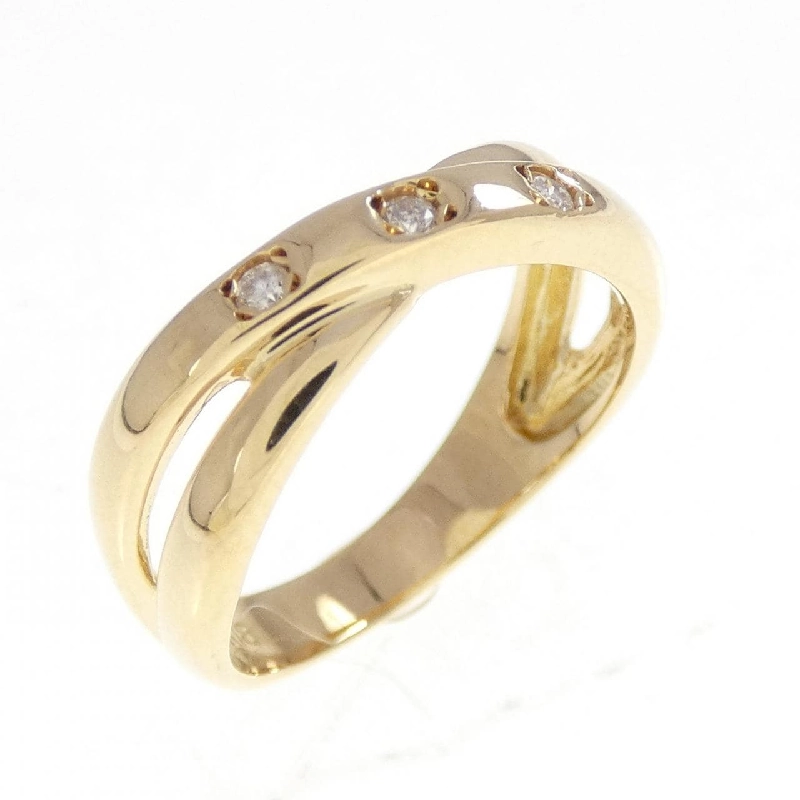 Nhẫn kim cương K18YG 666477