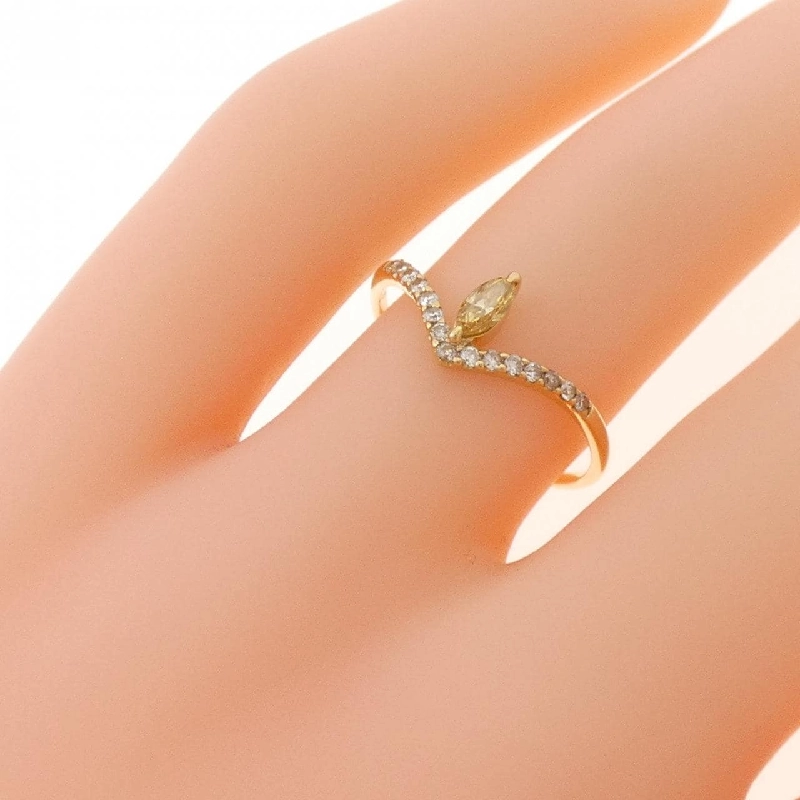 Nhẫn kim cương K18YG 0.09CT 670053