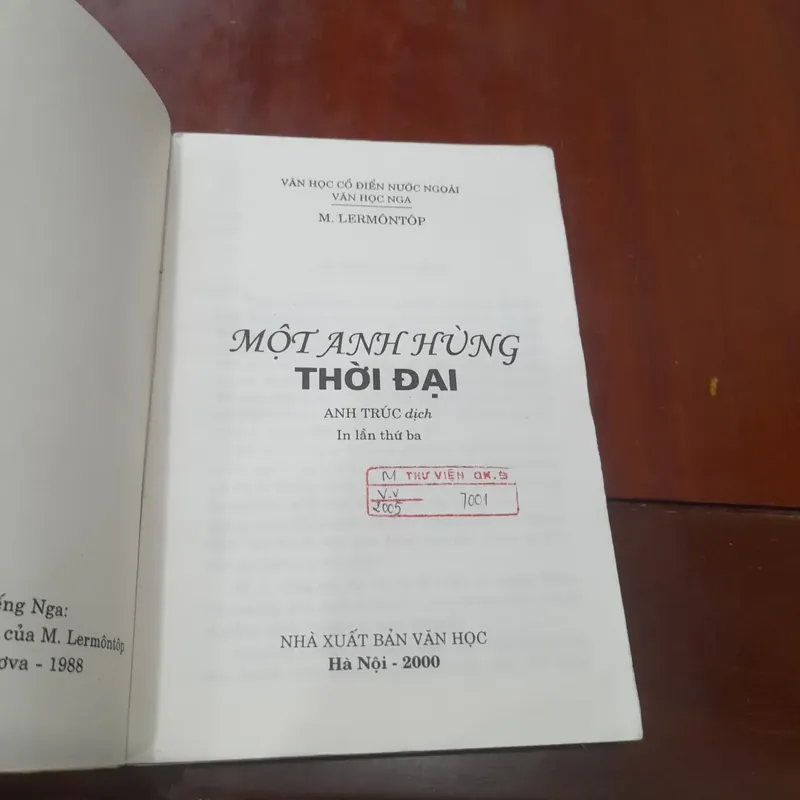 M. Lermontop - MỘT ANH HÙNG THỜI ĐẠI 705146