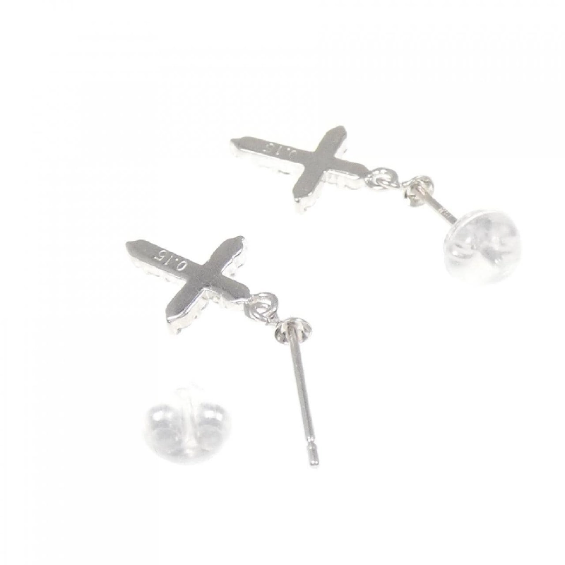 K14WG Bông tai kim cương chéo 0.30CT - Hàng hiệu Chính hãng 874352