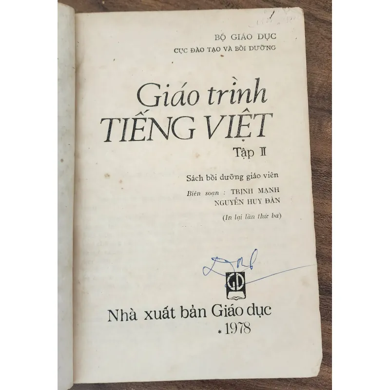 GIÁO TRÌNH TIẾNG VIỆT 2 - NXB Giáo Dục 1978 747895
