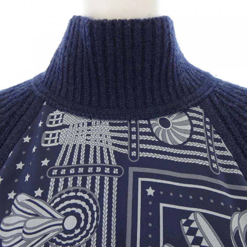 HERMES Elie Ribbons Decoration, Twill Reine *07-7754 Knit 627155