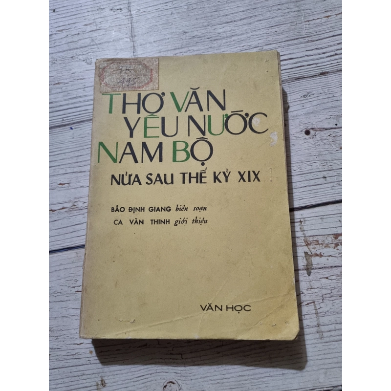 Thưa văn  yêu nước Nam Bộ  nửa sau thế kỉ 19| bìa Văn Cao 322383