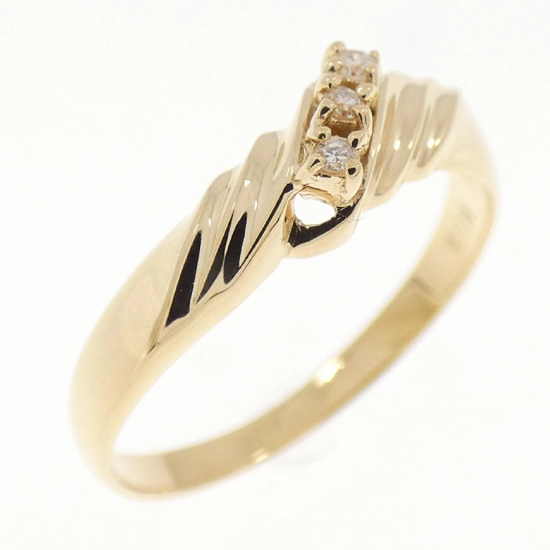 Nhẫn kim cương ba viên K18YG 0.03CT - Hàng hiệu Authentic 852266