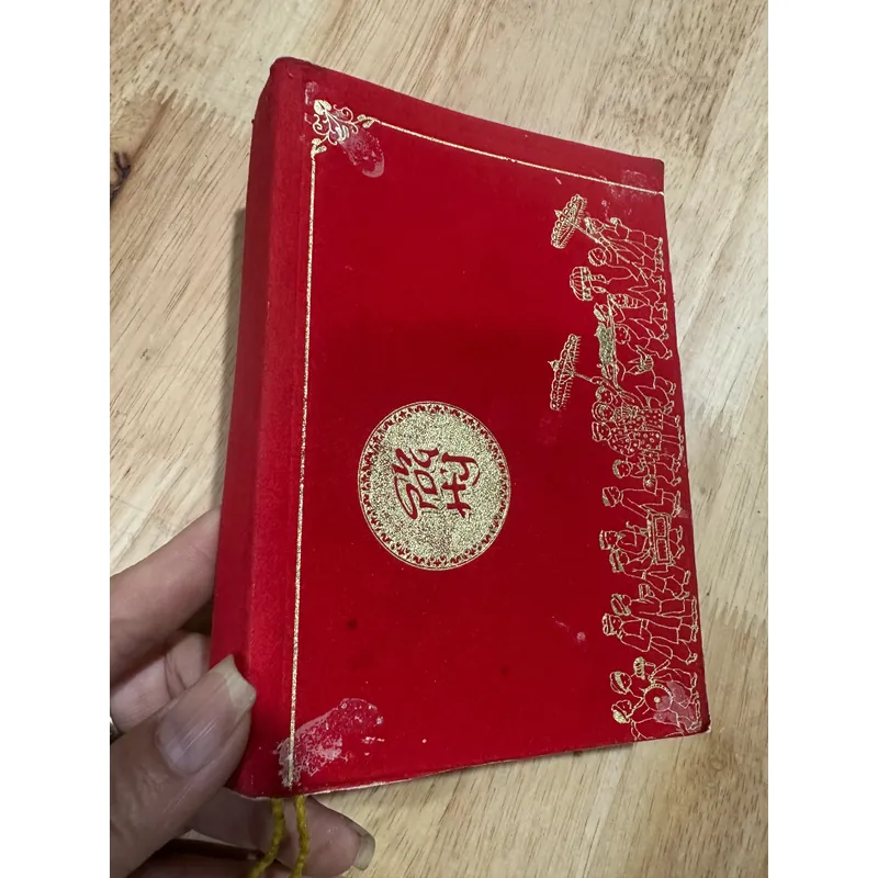 Sách phúc âm khổ nhỏ bìa bằng vải nhung 647238