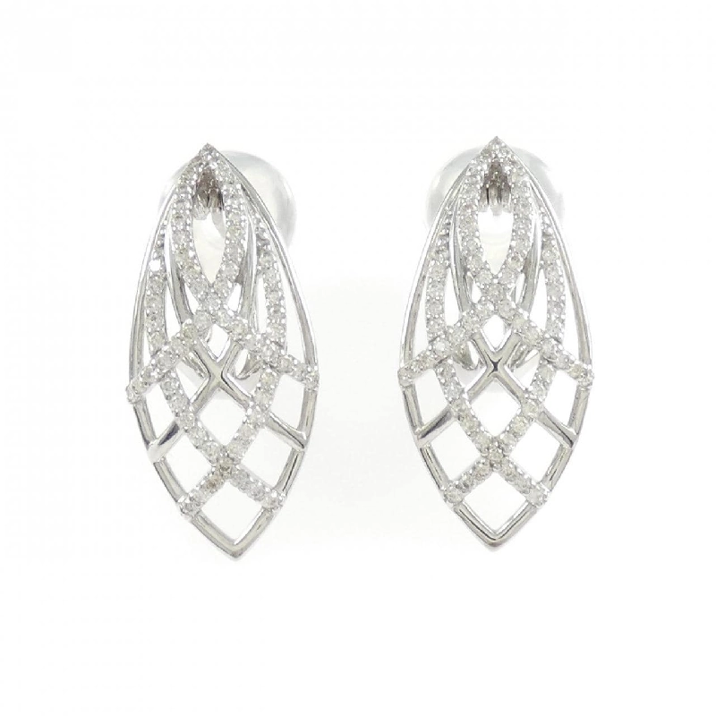 K18WG Bông tai/Khuyên tai Kim cương 0.62CT - Hàng hiệu Chính hãng 876029