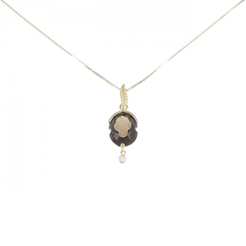 K18YG Đá quý khói Necklace 3.51CT - Hàng hiệu Authentic 863993