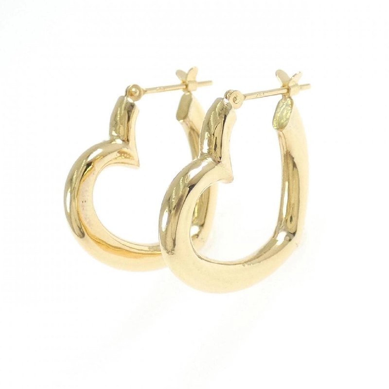 K18YG Khuyên tai hình trái tim - Hàng hiệu Chính hãng 876026