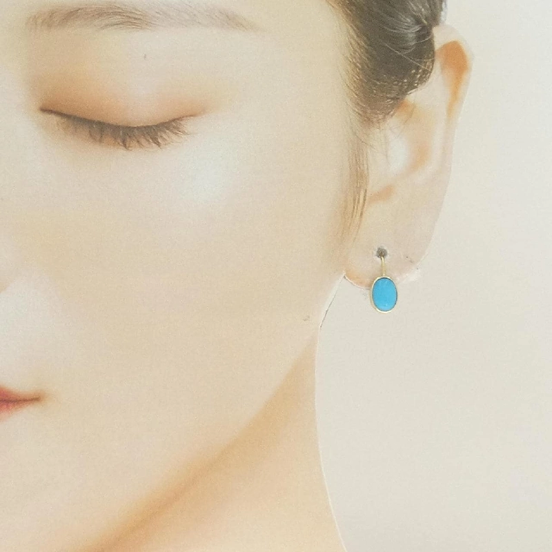 Bông tai K18YG Turquoise 2.00CT - Hàng hiệu Chính hãng 867192