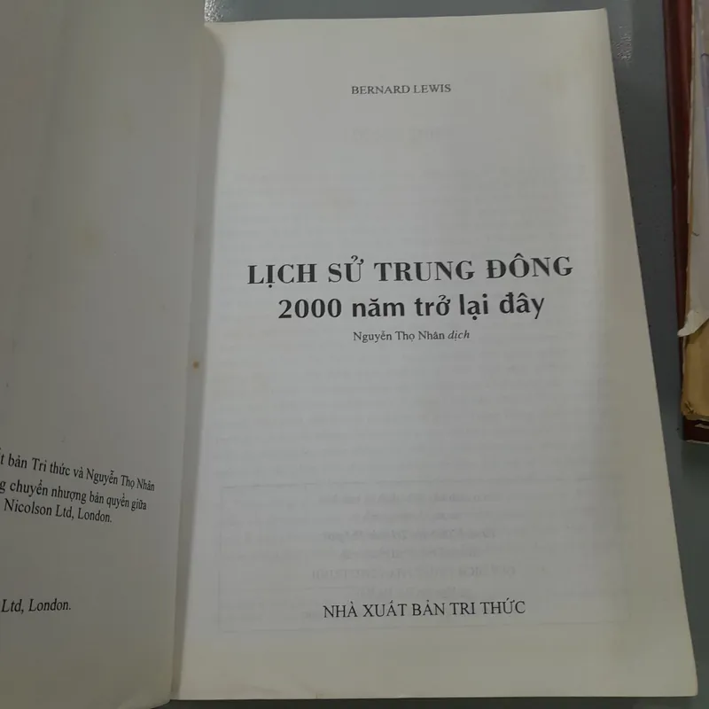 LỊCH SỬ TRUNG ĐÔNG 2000 NĂM TRỞ LẠI ĐÂY - NGUYỄN THỌ NHÂN DỊCH 712402