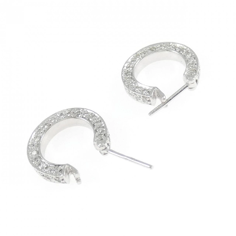 PT/K18WG Bông tai kim cương dạng vòng 1.09CT - Hàng hiệu Chính hãng 864478